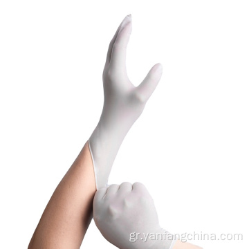 Λευκή σκόνη ελεύθερη ιατρική γάντια εξέτασης νιτρίλιο